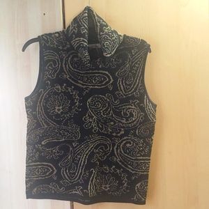 Sleeveless cowl neck top